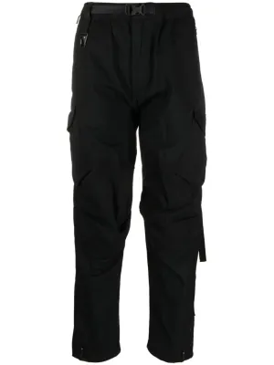 Straight-Leg Cotton Blend Trousers