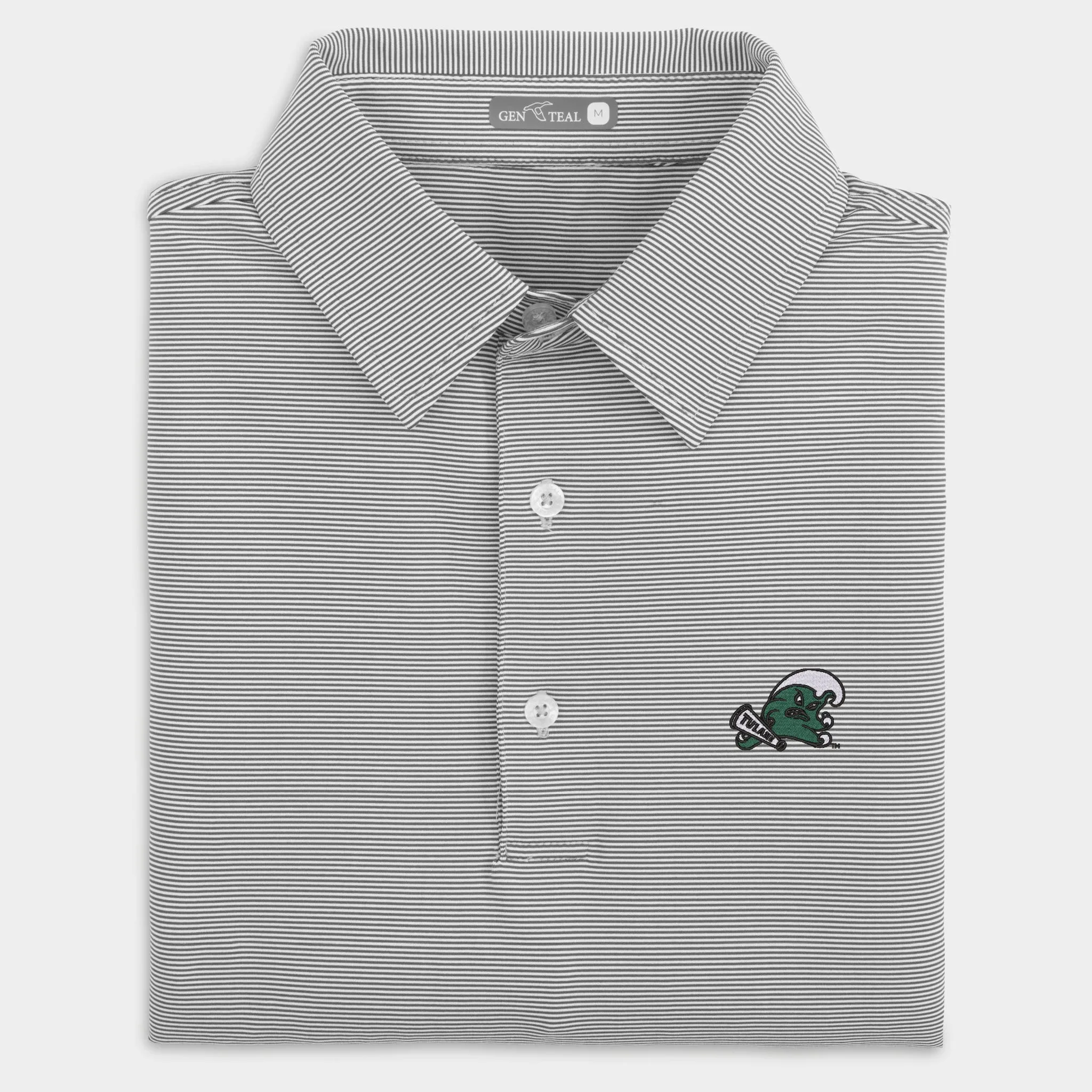 Tulane Pinstripe Performance Polo