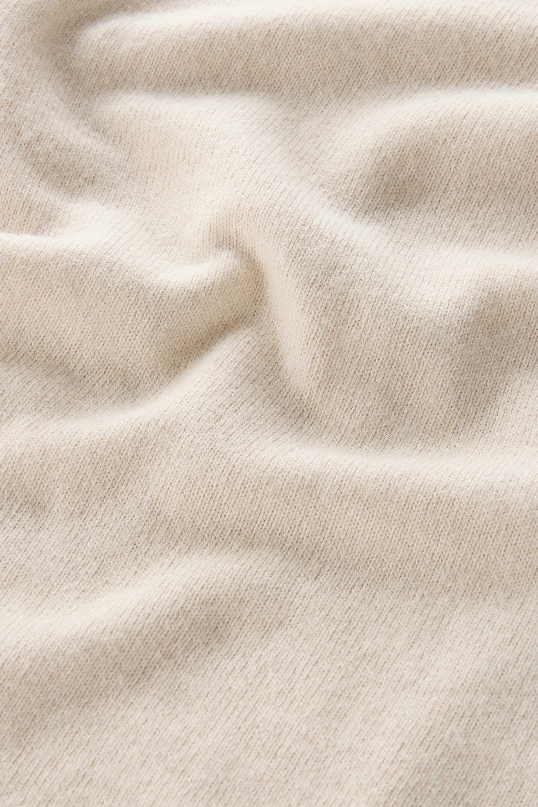Turtleneck Sweater in Wool Blend Milky Cream