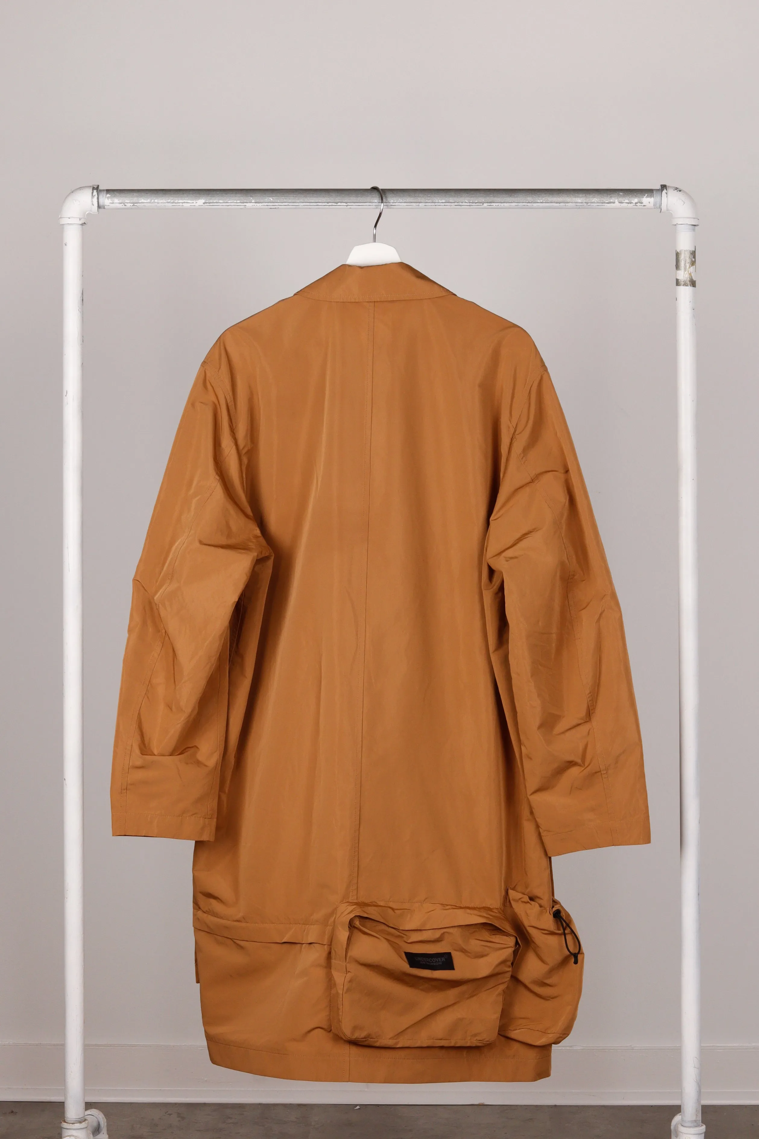Undercover SS20 'Steel Collar 3D Zip Pocket' Trench Coat Duck Brown (2020)