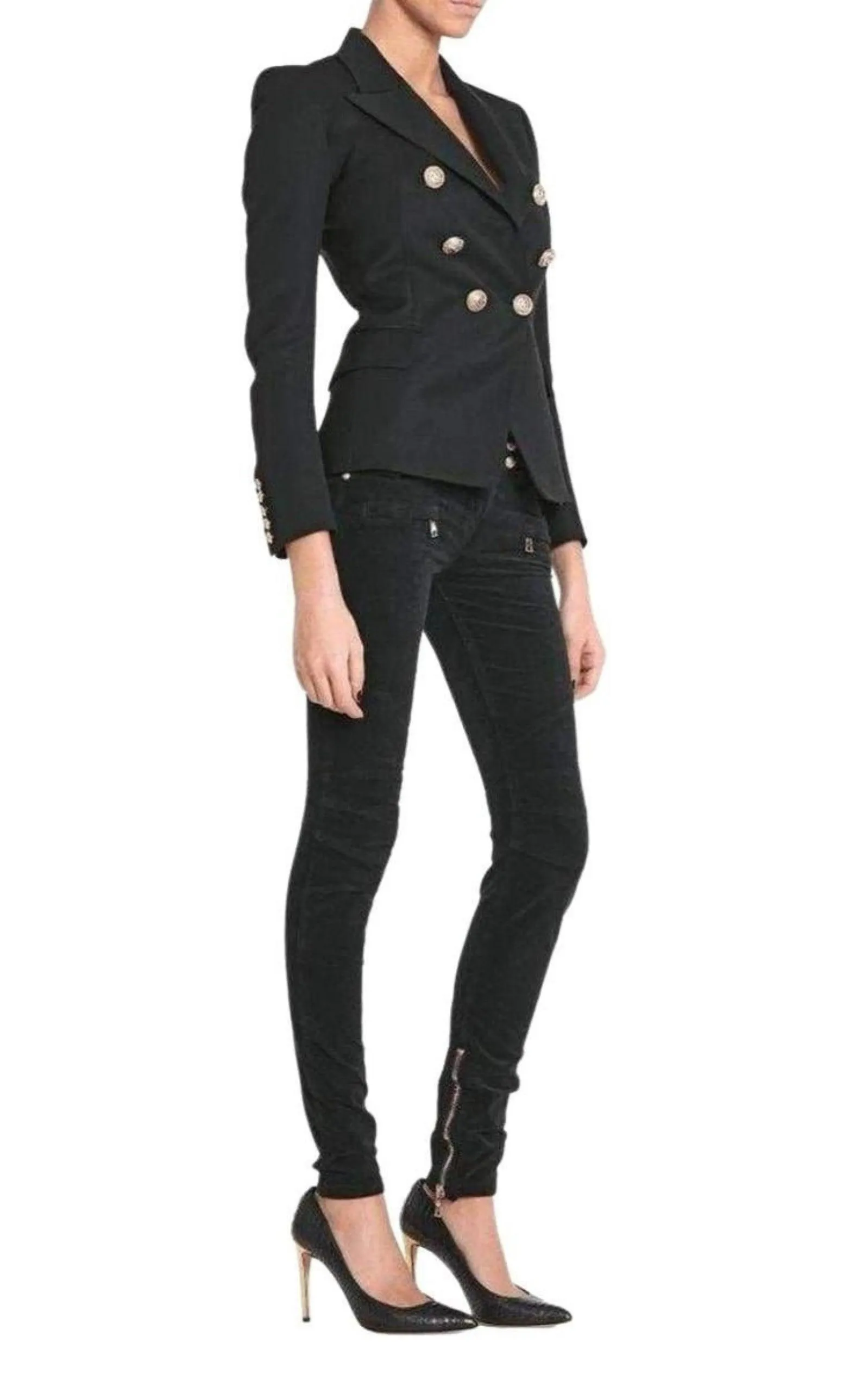 Velvet Biker Jeans