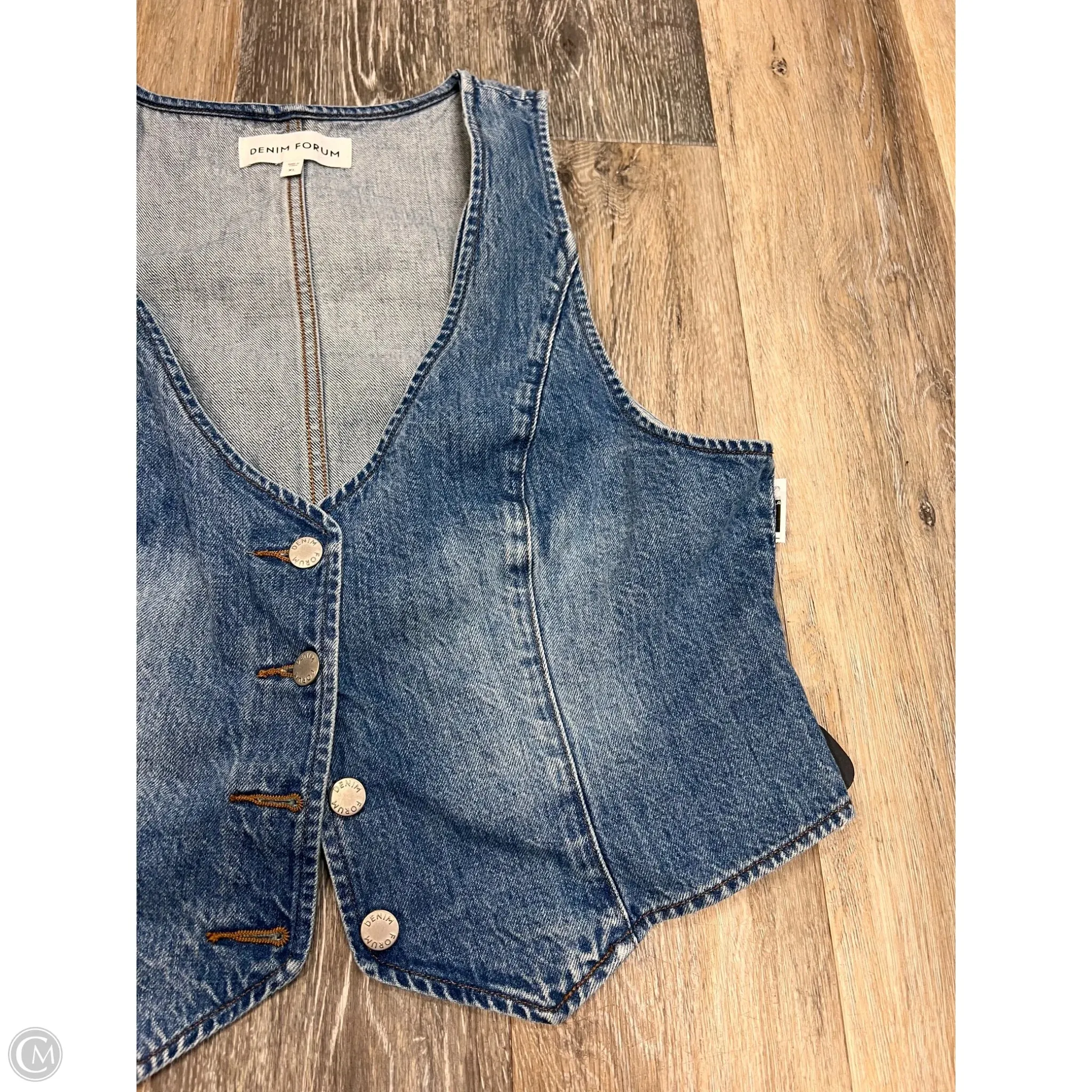 Vest Other By Denim Forum In Blue Denim. Size: Xl