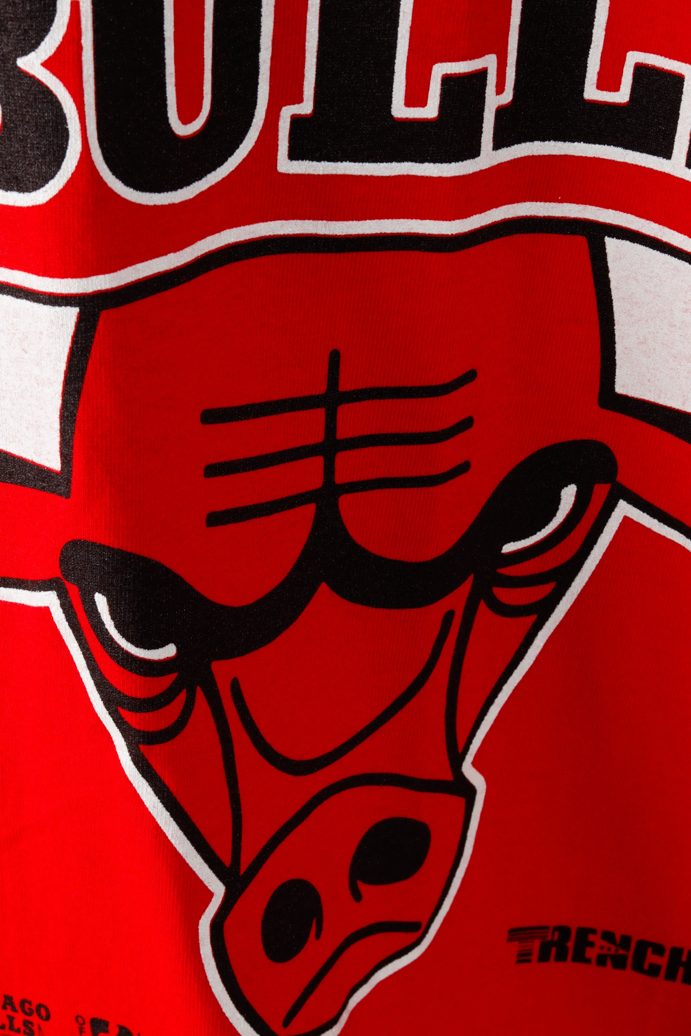 Vintage 1990 Chicago Bulls 'Mega Logo Graphic' T-Shirt Red