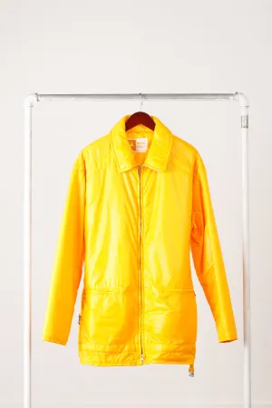 Vintage 70's White Stag Japan Womens 'Nylon Belted Trench Style' Long Coat Yellow