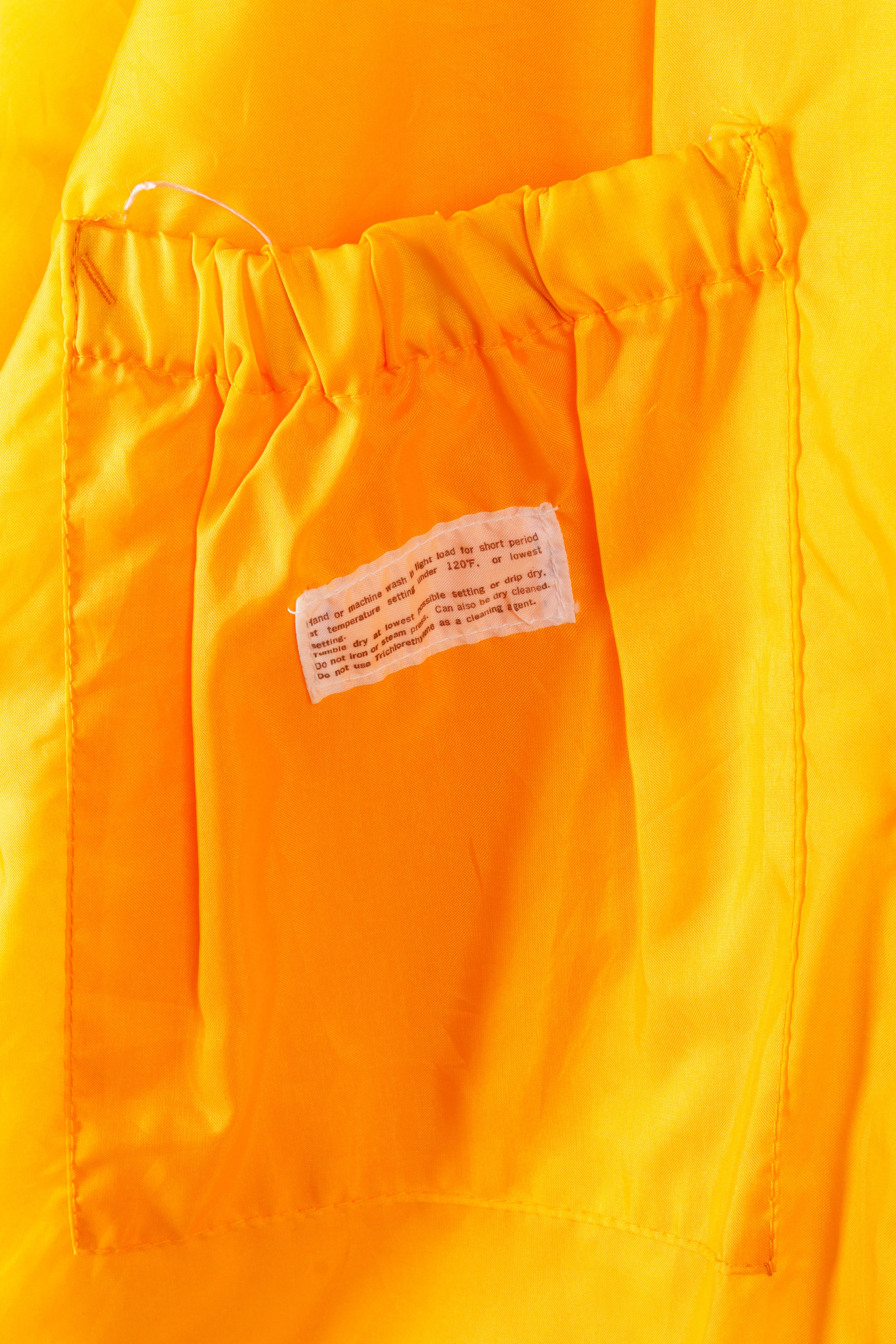 Vintage 70's White Stag Japan Womens 'Nylon Belted Trench Style' Long Coat Yellow