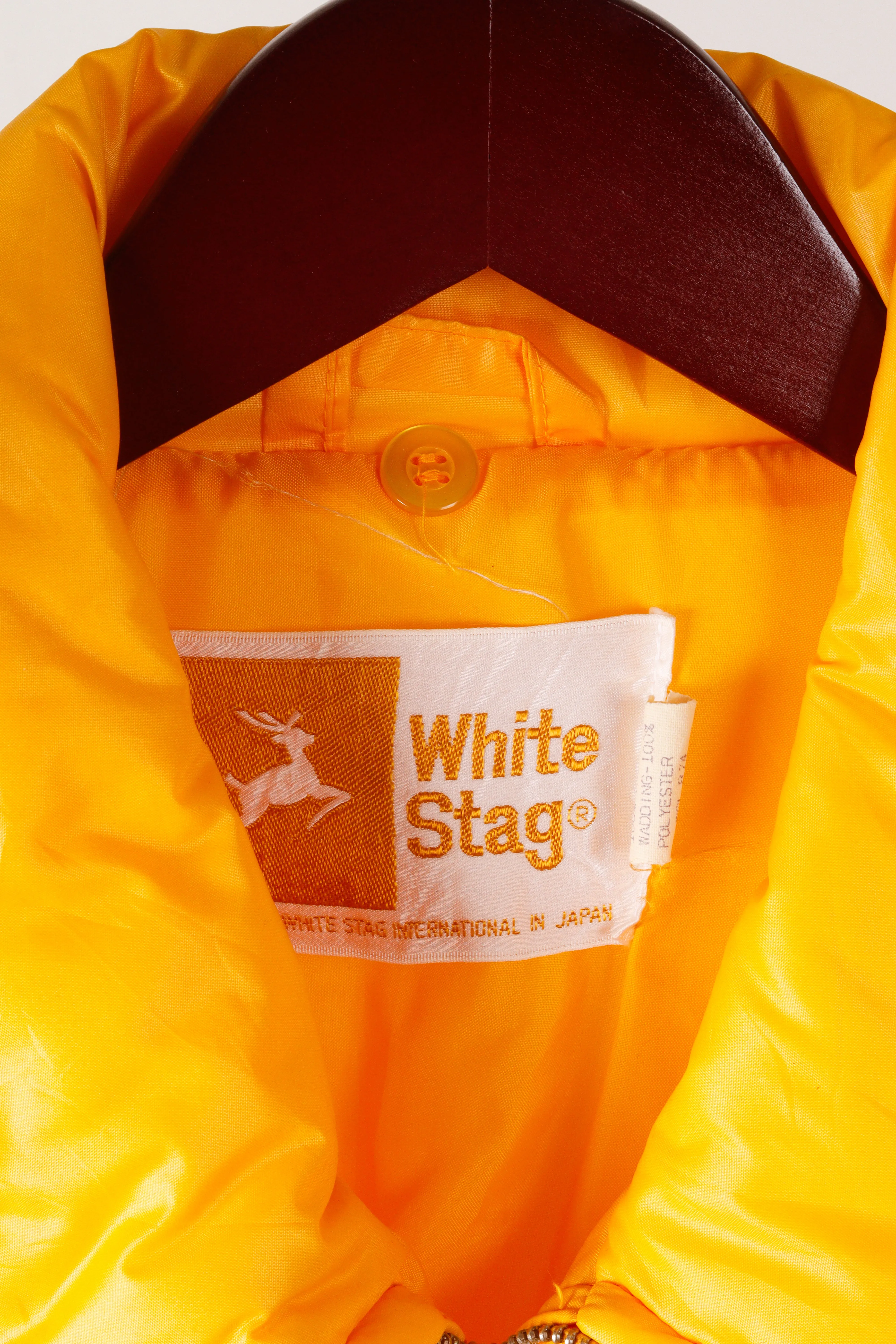 Vintage 70's White Stag Japan Womens 'Nylon Belted Trench Style' Long Coat Yellow