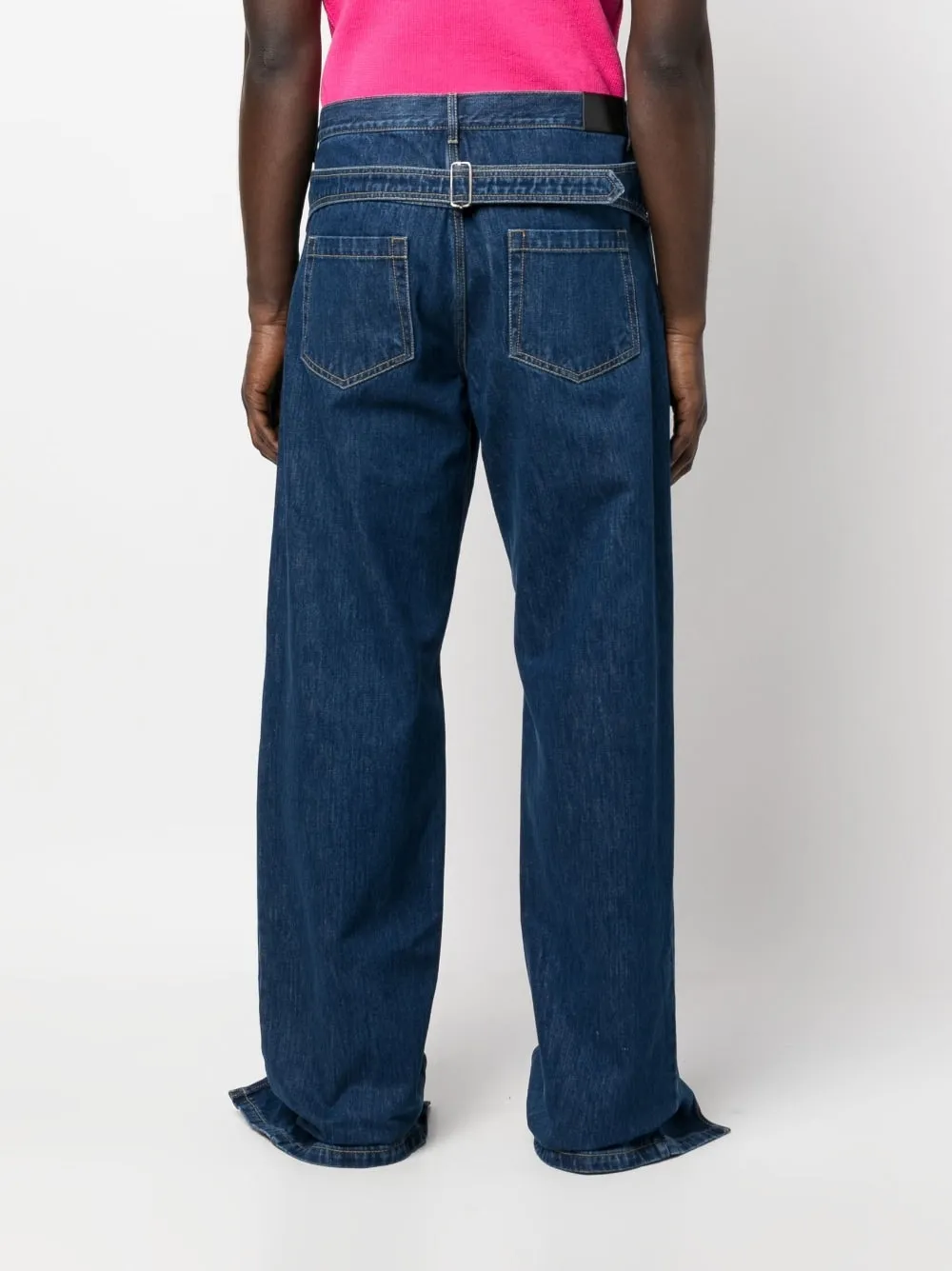 Wide-Leg Denim Trousers